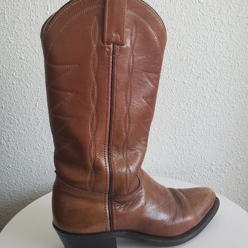 HH Double H Western Cowboy Rodeo Farm Leather Boots